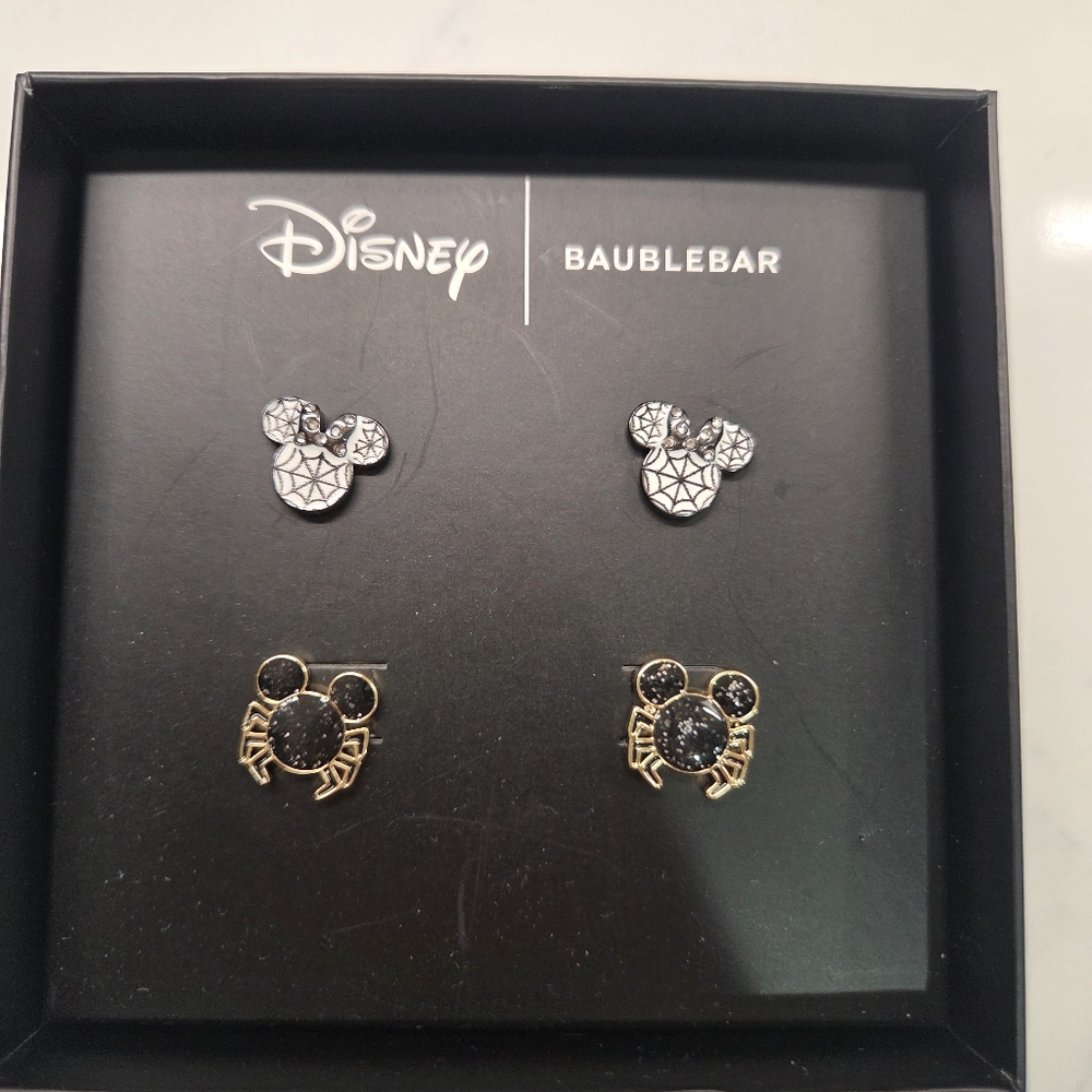 Disney x BaubleBar Minnie Mouse Halloween Earrings 2 Sets Spider & Web